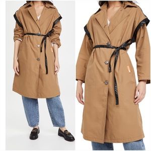 NWT OOF 9025 TRENCH JACKET IN TABACCO
